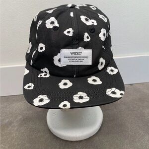 Wesc Han’s Poppy Patterned Black and White strapback cap - hat
